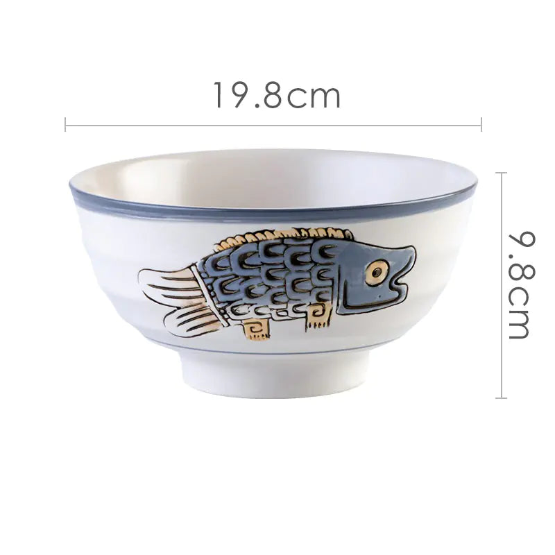 5pcs Akiro Ceramic Ramen Bowl