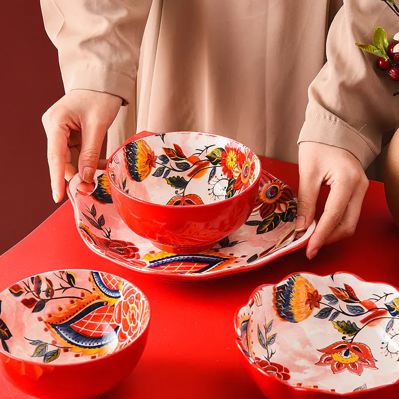 Akiro Painted Tableware Set