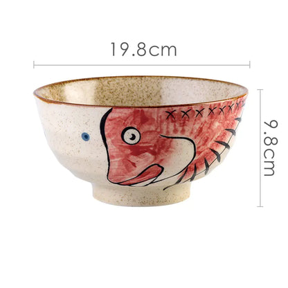 5pcs Akiro Ceramic Ramen Bowl