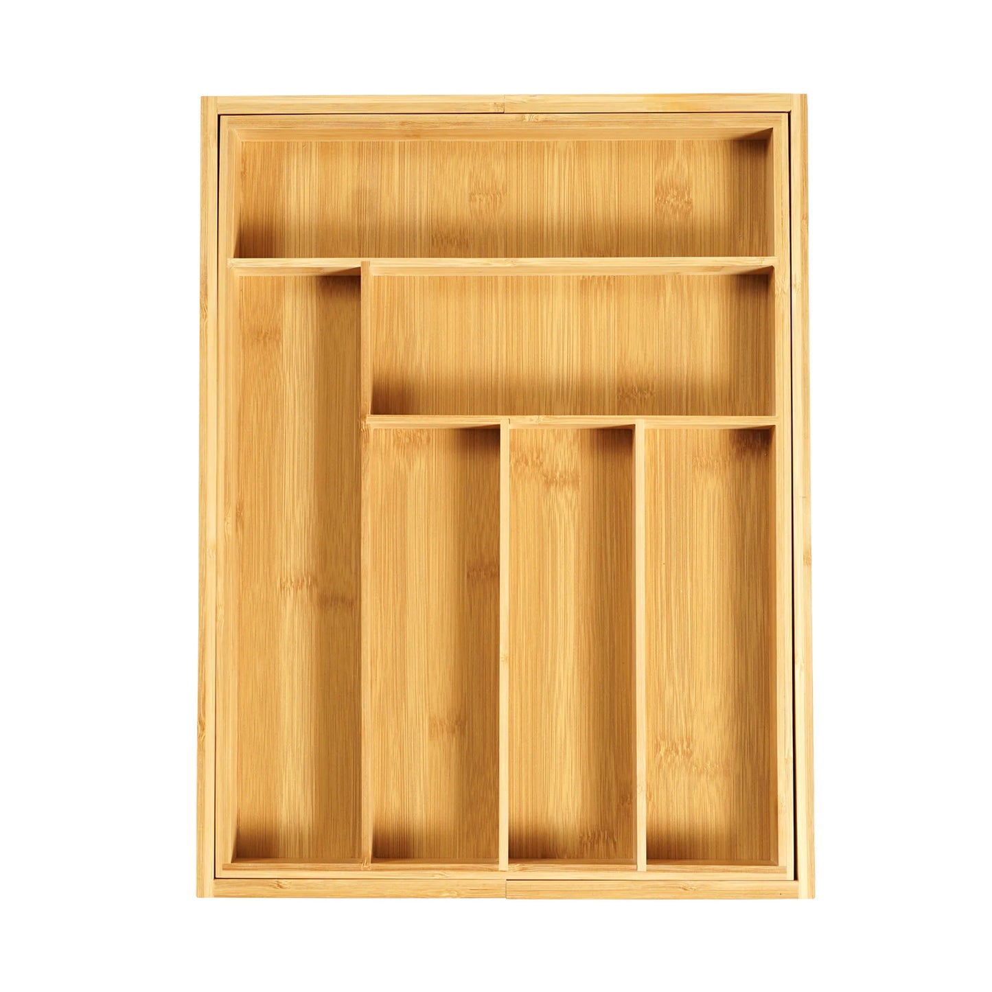 Bamboo Retractable Cutlery Organizer