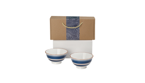Akiro Blue Porcelain Duo