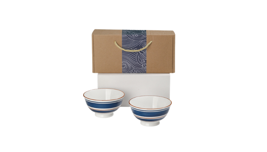 Akiro Blue Porcelain Duo